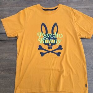 Men's Size 6 Psycho Bunny Bold Orange Tee with Graphic